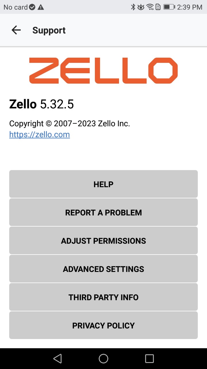 Finding Zello S Version Number Zello Support