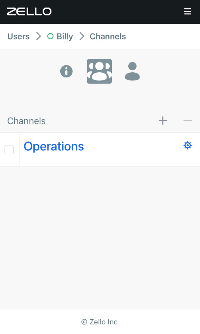5 user channels ui