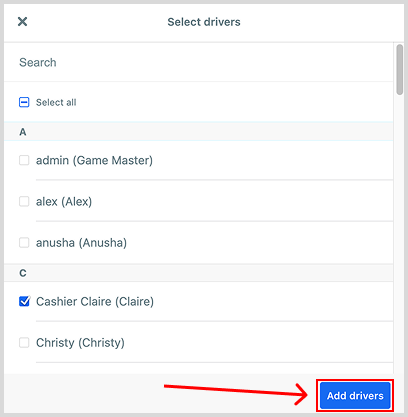 Add drivers to channel