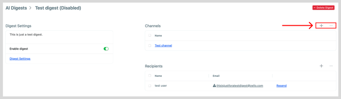 Add remove channels