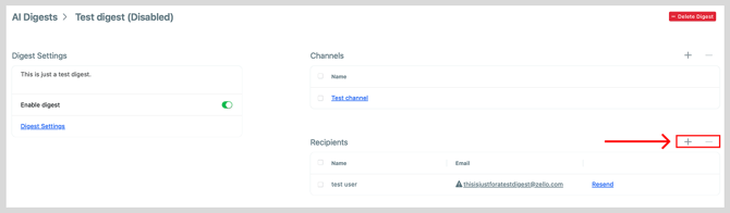 Add remove recipients
