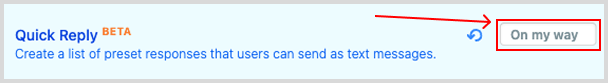 Enter a quick reply