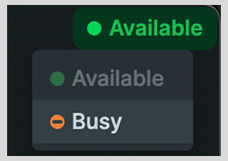 Select busy status