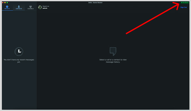 Select status on dispatch hub