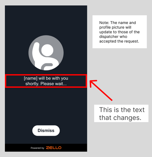 Text when help is on the way