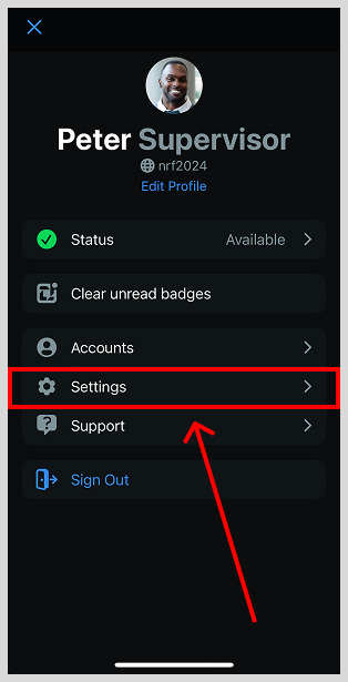 select settings