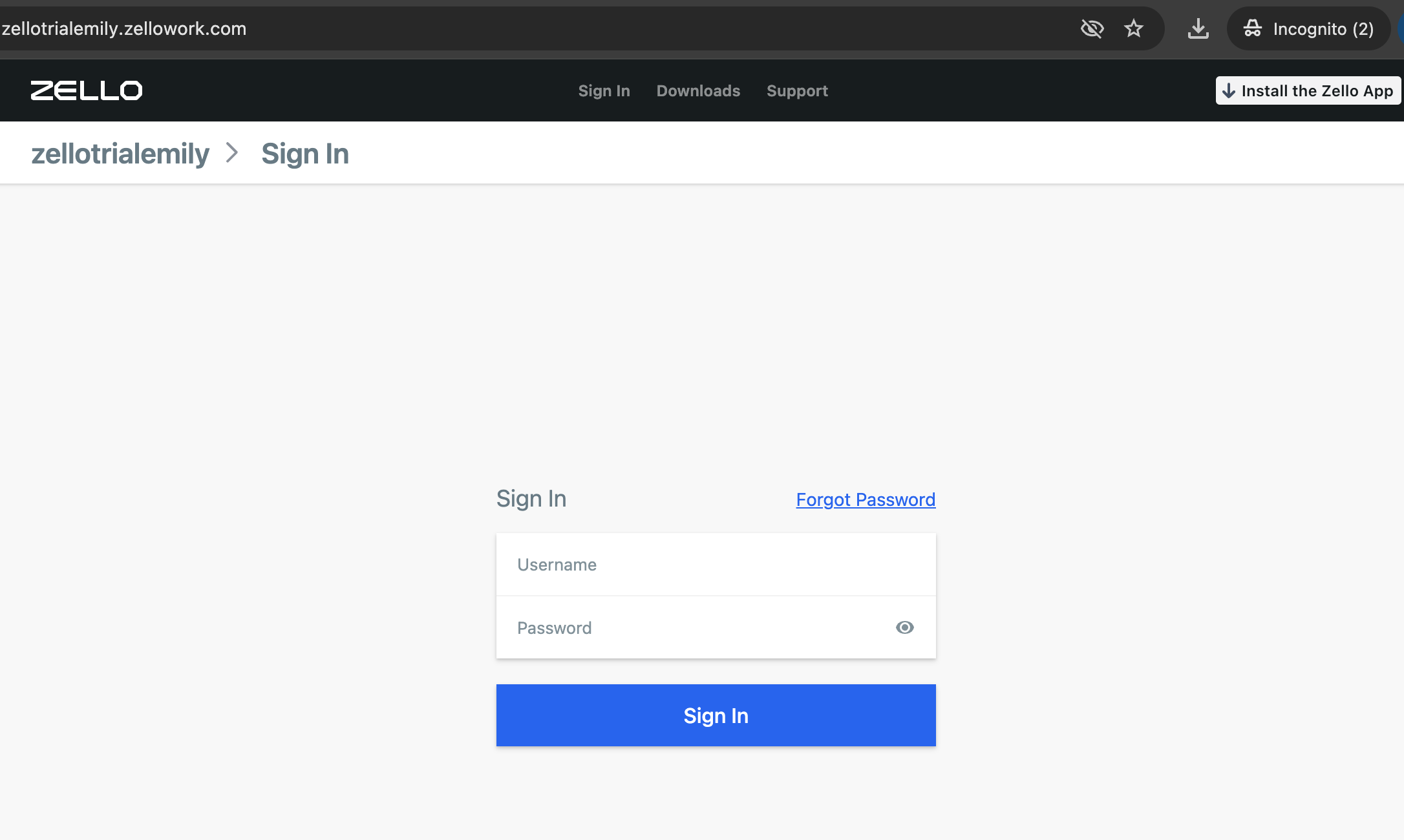 Management console login